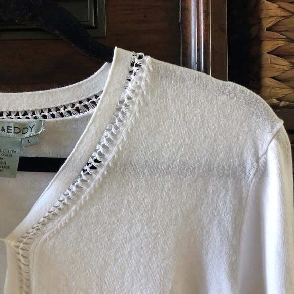 Vintage Co & Eddy white 2pc cardigan sweater set in size L - Picture 3 of 6
